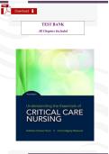 Understanding the Essentials of Critical Care Nursing &lpar;3rd Edition&comma; Perrin&rpar; &ndash; Verified Test Bank & Study Guide &lpar;All Chapters Included&rpar;