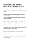 HSCO 502 TEST 2 FINAL PAPER 2026 QUESTIONS WITH ANSWERS GRADED A&plus;