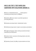 HSCO 502 TEST 2 TEST PAPER 2026 QUESTIONS WITH SOLUTIONS GRADED A&plus;