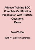 Athletic Training BOC Exam Questions 2026 PDF &vert; Complete Certification Prep