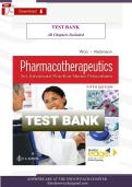 Pharmacotherapeutics for Advanced Practice Nurse Prescribers &lpar;5th Edition&rpar; &ndash; Verified Test Bank & Study Guide &lpar;All Chapters Included&rpar;