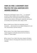 HUMN 303 WEEK 2 ASSIGNMENT ESSAY PRACTICE TEST 2026 QUESTIONS WITH ANSWERS GRADED A&plus;
