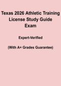 Texas 2026 Athletic Training License Study Guide PDF &vert; Exam Prep