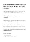 HUMN 303 WEEK 2 ASSIGNMENT ESSAY TEST PAPER 2026 QUESTIONS WITH SOLUTIONS GRADED A&plus;