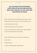 NCC ELECTRONIC FETAL MONITORING CERTIFICATION &lpar;EFM&rpar; EXAM A&B QUESTION BANK LATEST 2026-2027 ALL 500&plus; QUESTIONS AND DETAILED SOLUTIONS &period;pdf