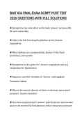 BKAT ICU FINAL EXAM SCRIPT POST TEST 2026 QUESTIONS WITH FULL SOLUTIONS
