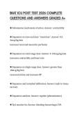 BKAT ICU POST TEST 2026 COMPLETE QUESTIONS AND ANSWERS GRADED A&plus;
