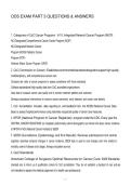 ODS EXAM PART 3 QUESTIONS & ANSWERS