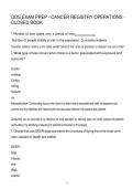ODS EXAM PREP - CANCER REGISTRY OPERATIONS - CLOSED BOOK