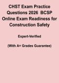 CHST Exam Practice Questions 2026 PDF &vert; BCSP Online Exam Readiness