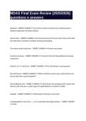 MDAS Final Exam Review &lpar;2025&sol;2026&rpar; questions n answers  