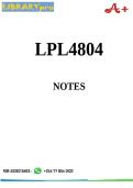 LPL4804 SUMMARY NOTES