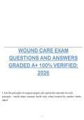 Wound Care Exam Questions & Answers&colon; Pressure Ulcers&comma; Dressings&comma; Healing Stages