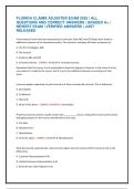  Florida Claims Adjuster Exam 2025 Q&A &vert; All Questions & Verified Answers