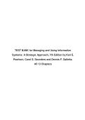 Managing and Using Information Systems Test Bank PDF &vert; Strategic IS Guide
