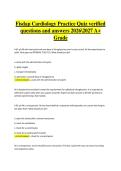 FISDAP Cardiology Practice Quiz &ndash; Verified Questions and Correct Answers &vert; 2026&sol;2027 A&plus; Grade Edition