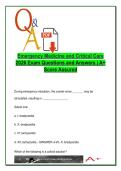 Emergency Medicine & Critical Care &lpar;MED406&rpar; &vert; 60&plus; Exam Questions with Answers on CPR&comma; Triage&comma; Toxicology&comma; Fluid Therapy