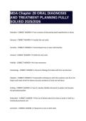 MDA Chapter 28 ORAL DIAGNOSIS AND TREATMENT PLANNING FULLY SOLVED 2025-2026