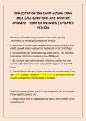 CHIA CERTIFICATION EXAM ACTUAL EXAM 2026 &vert; ALL QUESTIONS AND CORRECT ANSWERS &vert; VERIFIED ANSWERS &vert; UPDATED VERSION