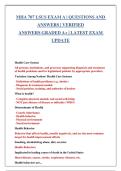 MHA 707 LSUS EXAM A &vert; QUESTIONS AND ANSWERS &vert; VERIFIED ANSWERS GRADED A&plus; &vert; LATEST EXAM UPDATE