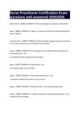 Nurse Practitioner Certification Exam questions well answered 2025&sol;2026
