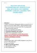 WGU D115 ADVANCED PATHOPHYSIOLOGY NEWEST EXAM 2026 &vert; QUESTIONS AND VERIFIED ANSWERS &vert; ALREADY A GRADED &vert; NEW AND REVISED&excl;&excl;