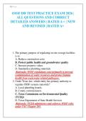 OSSF DR TEST PRACTICE EXAM 2026 &vert; ALL QUESTIONS AND CORRECT DETAILED ANSWERS &vert; RATED A &plus; &vert; NEW AND REVISED &vert; RATED A&plus;