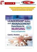 Leadership Roles and Management Functions in Nursing 11th Edition&comma; Marquis & Huston &ndash; Complete Test Bank with Questions and Answers