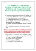 CEPA &lpar;CERTIFIED EXIT PLANNING ADVISOR&rpar; NEWEST 2026 PREP EXAM &vert;150 QUESTIONS AND CORRECT DETAILED ANSWERS &vert;RATED A&plus;&vert;NEW AND REVISED