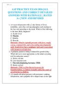 AAP PRACTICE EXAM 2026 &vert;ALL QUESTIONS AND CORRECT DETAILED ANSWERS WITH RATIONALE &vert; RATED A&plus; &vert; NEW AND REVISED