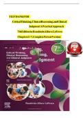 Test Bank for Critical Thinking&comma; Clinical Reasoning&comma; and Clinical Judgment&colon; A Practical Approach&comma; 7th Edition by Rosalinda Alfaro-LeFevre &vert; All Chapters Covered &vert; 2026