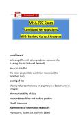 MHA 707 Exam Combined Set Questions With Revised Correct Answers
