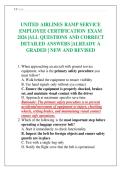 UNITED AIRLINES RAMP SERVICE EMPLOYEE CERTIFICATION EXAM 2026 &vert;ALL QUESTIONS AND CORRECT DETAILED ANSWERS &vert;ALREADY A GRADED &vert; NEW AND REVISED