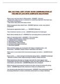NSC 242 FINAL COPY STUDY GUIDE COMMUNICATING AT THE END OF LIFE WITH COMPLETE SOLUTIONS&excl;&excl;