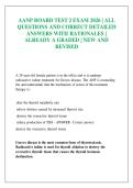 AANP BOARD TEST 2 EXAM 2026 &vert; ALL QUESTIONS AND CORRECT DETAILED ANSWERS WITH RATIONALES &vert; ALREADY A GRADED &vert; NEW AND REVISED