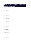 MDAS practice questions and correct answers 2025&sol;2026