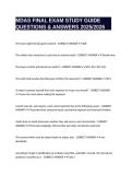 MDAS FINAL EXAM STUDY GUIDE QUESTIONS & ANSWERS 2025-2026