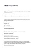 CPI Exam Questions with Correct Answers