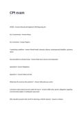 CPI EXAM QUESTIONS WITH ANSWERS&vert;CORRECT &vert;VERIFIED