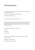 CPI Test Questions and Answers