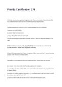 Florida Certification CP Test Questions and Answers