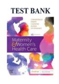 Test Bank for Maternity and Women&rsquo;s Health Care 12th Edition Lowdermilk 2024&period;