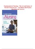 Fundamentals of Nursing&colon; The Art and Science of Person-Centered Care &lpar;9th Edition&rpar; &vert; Test Bank Chapters 1&ndash;47 &vert; Taylor&comma; Lynn & Bartlett &vert; Complete Practice Material