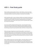 AOS 1 - Final Study Guide Questions and Answers