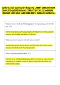California law Community Property LATEST VERSION WITH  COMPLETE QUESTIONS AND CORRECT DETAILED ANSWERS  NEWEST EXAM 2026 VERIFIED 100&percnt; ALREADY GRADED A&plus;