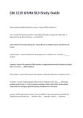 CM 2215 OSHA 510 Study Guide Questions and Answers