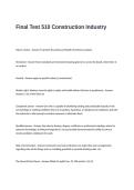 Final Test 510 Questions and Answers- Construction Industry