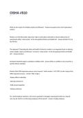 OSHA -510 Exam Questions and Answers