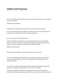 OSHA 510 Practice Exam Questions and Answers