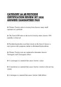 CATEGORY 3A 3B PESTICIDE ACTUAL EXAMINATION 2026 QUESTIONS WITH VERIFIED ANSWERS GRADED A&plus;